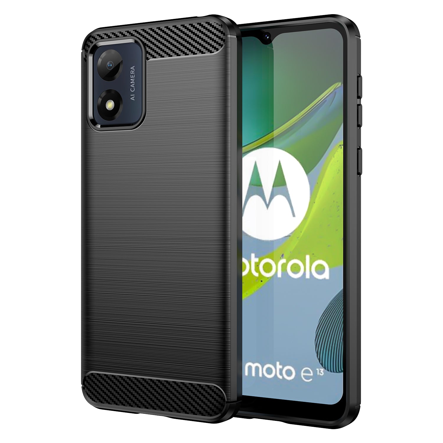 Anti-fall Phone Case for Motorola Moto E13 4G Brushed Carbon Fiber Texture Phone Shell Mobile Phone Cover Anti-fall Phone Case for Motorola Moto E13 4G Brushed Carbon Fiber Texture Phone Shell Mobile Phone Cover